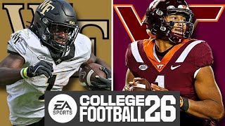 Wake Forest at Virginia Tech - Week 6 Simulation (EA College Football 26)