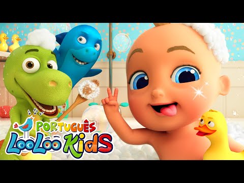 Vamos Tomar Banho -🛁💦 Bo-Bo-Bo-Bolha! | Canções Infantis Engraçadas – LooLoo Kids Português