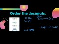 Comparing and Ordering Whole Numbers and Decimals