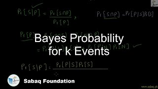 Bayes Probability for k Events
