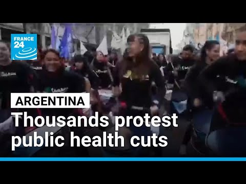 YouTube video thumbnail: Argentina: Thousands Protest Public Health Cuts in Buenos Aires