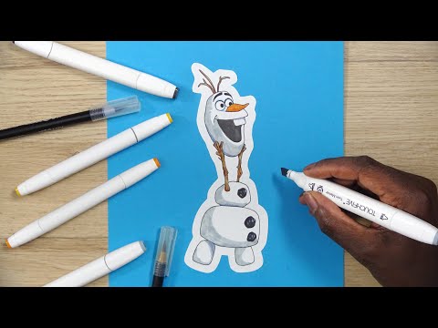 How To Draw OLAF | Frozen | Step By Step Tutorial | DeMoose Art