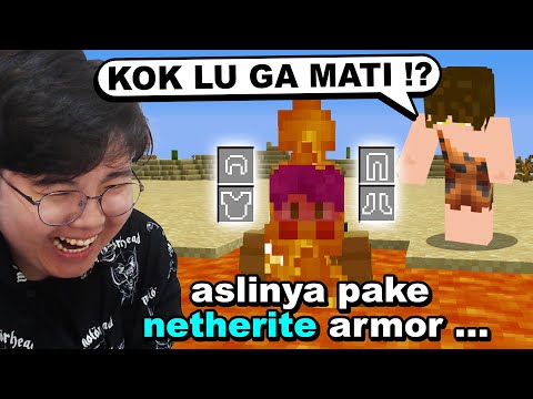 Gw Tipu Temen Gw Dengan Armor Invisible di Minecraft ... (GAK BISA MATI)