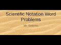 Scientific Notation and Operations