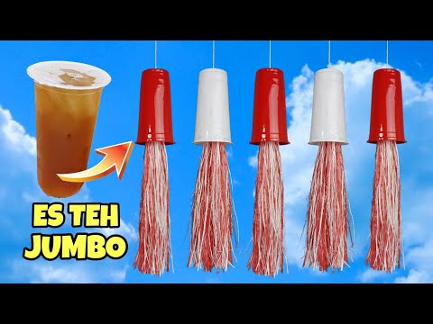 BEKAS Gelas ES TEH JUMBO Menjadi Hiasan 17 Agustus yang Menarik
