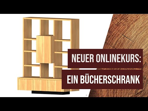 [Eigenwerbung] Der neue Kurs "Bücherschrank" ist gestartet #holzwerken #furnier