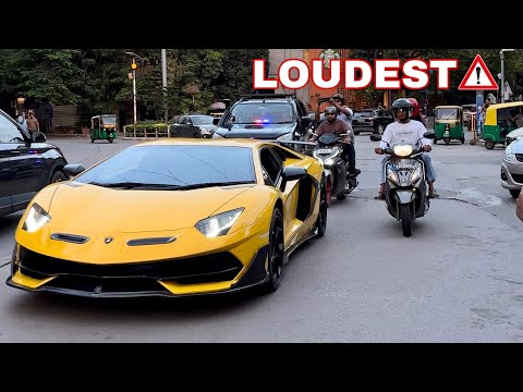 LOUDEST LAMBORGHINI AVENTADOR SVJ WITH EVOX EXHAUST | CRAZY SOUNDS & ACCELERATORS |V12 SOUNDS