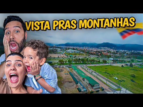CHEGAMOS NA COLÔMBIA E O HOTEL É ESPETACULAR! NOSSO QUARTO TEM VISTA PRAS MONTANHAS 😱
