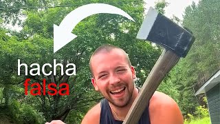 BROMA con hacha falsa 😂