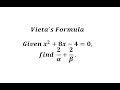 Understanding Quadratic Equations and Vieta's Formulas