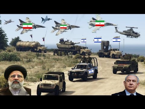 Irani Fighter Jets & War Helicopters Attack on Israeli Army Convoy | Israel vs iran War - GTA 5