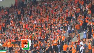 Zagłębie-Lubin - Legia Warszawa : 12.04.2014 - doping kibiców