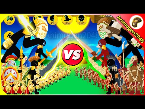 NEW GOLDEN ROYAL XIPHOS vs XENOPHON SAVAGE, x9999 Stick Figure | Stick War Legacy Mod | Animugen2048