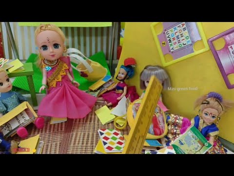 barbie crafts shopping barbie morning routine village mini green food kalai malar barbie Kavitha