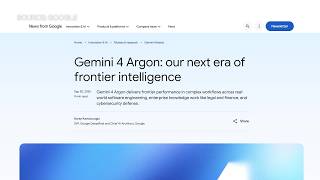 YouTube video thumbnail: Google Rolls Out AI Model Gemini 4 Argon