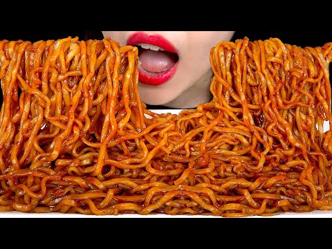 ASMR BLACK BEAN NOODLES SPICY FIRE NOODLES 불닭볶음면 짜파게티 먹방 MUKBANG EATING SOUNDS 咀嚼音 | ZOEY ASMR