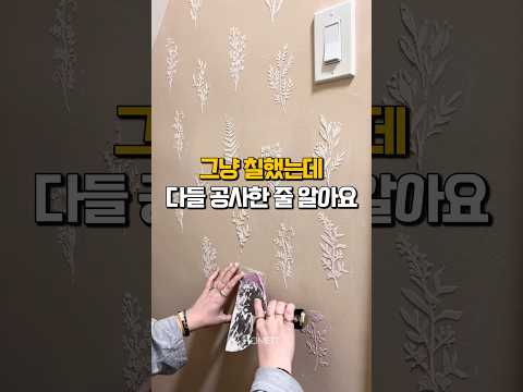그냥 칠했는데 다들 공사한 줄 알아요 #셀프인테리어 #벽꾸미기 #인테리어팁 #집꾸미기