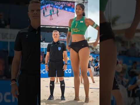 Un solo movimiento… y se robó toda la atención del estudio🤯 #voleibol #short #tallwomen #sports