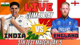 IND vs ENG Live Match Today, 5th Test, India vs England, Cricket Match Score & Commentary, Day 5