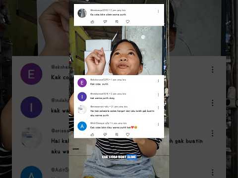 TUTORIAL MEMBUAT SLIME DARI CLAY WARNA PUTIH 🤍 #slime #tutorial