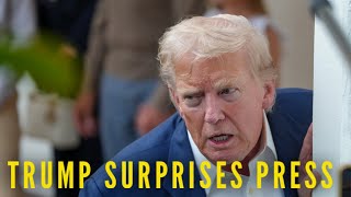 Trump surprises press corps after Scotland return with gaggle near Rose Garden