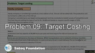 Problem 09: Target Costing
