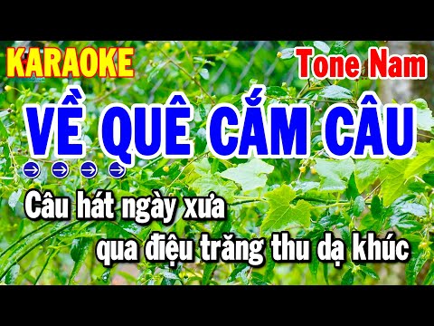 Karaoke Về Quê Cắm Câu Tone Nam Nhạc Sống Cha Cha Chuẩn Nhất 2025 | Thanh Hải