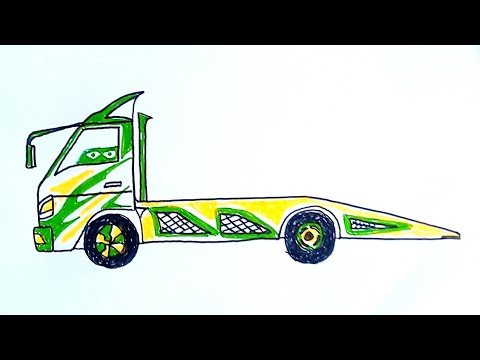Cara Menggambar Mobil Truk Towing Modifikasi alaa 2005 - Gambar Truck