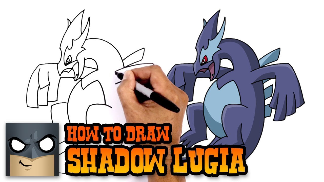 How to Draw Pokemon - Shadow Lugia - Step by Step