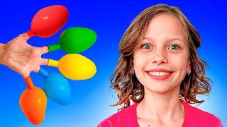 Finger family song  in candy park with balloons form Alex and Nastya - kids videos
