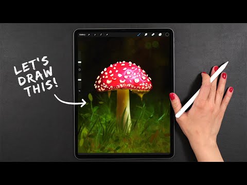 Draw a Realistic 🍄| My Procreate Digital Art Technique