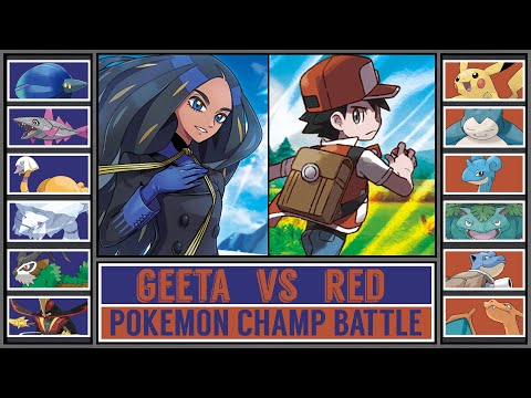 RED vs GEETA | First vs Last POKÉMON CHAMP BATTLE