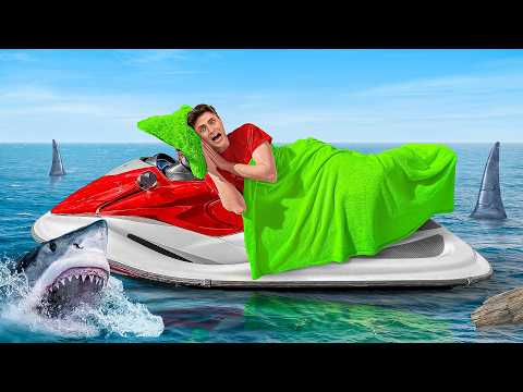 Spending 24 Hours LIVING On A JET SKI