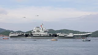 解放軍海軍山東艦航母編隊訪港 PLAN Chinese aircraft carrier Shandong entered Hong Kong waters Part 1