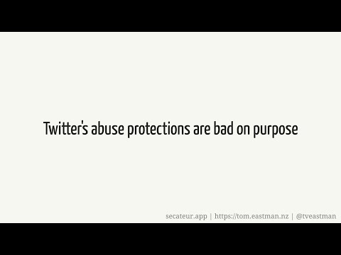 Using Python, Django, and ruthlessness to protect people from social media harassment.