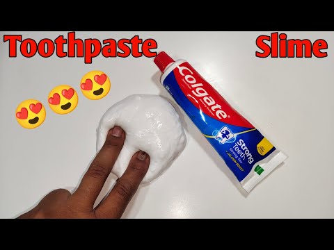 How to make slime with colgate toothpaste l Colgate Toothpaste Slime ASMR l Toothpaste Slime
