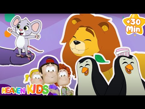 ¡Diversión y Aprendizaje!🎵30 MIN🦁🐨| Heaven Kids 🎈✨