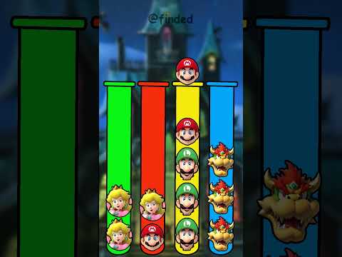Super Mario Luigi Peach x Bowser Puzzle game diy idea for begenners #mario #luigi #peach #shorts