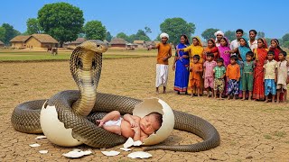 सांप ने दिया बच्चे को जन्म –अंडे से निकला बच्चा देखकर गांव वाले दंग रह गए 
