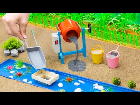 Top most creative diy mini tractor modern making concrete bridge | BonBon Creator