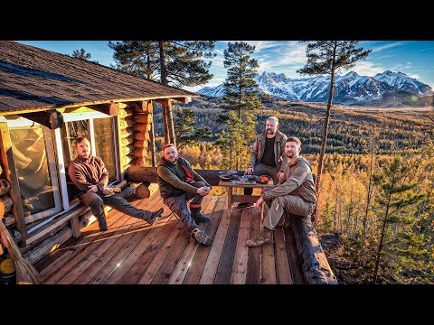 BEST CABIN in the MOUNTAINS | FRIENDS ARE BUILDING A TERRACE