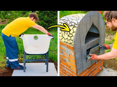 🔥🍕 Construye tu Propio Horno de Pizza al Aire Libre: ¡Ideas DIY para tu Jardín! 🌳🛠️#TrucosDeVida