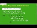 Dividing Polynomials with Synthetic Division