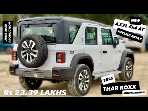 2025 THAR ROXX AX7L 4X4 DIESEL AT | MOCHA BROWN WITH KEYLESS ENTRY ❤️ Rs.23.39 LAKHS 😍THAR ROXX AX7L
