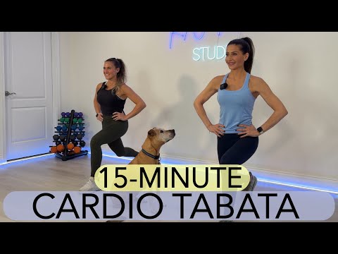 15-MINUTE CARDIO TABATA / QUICK FAT BURNING HOME WORKOUT / LOW-IMPACT, NO-JUMPING MODIFICATIONS