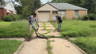 Wichita Cleanup Collab! Overgrown Grass, Sidewalk Edging & ASMR Vibes w/ SB Mowing