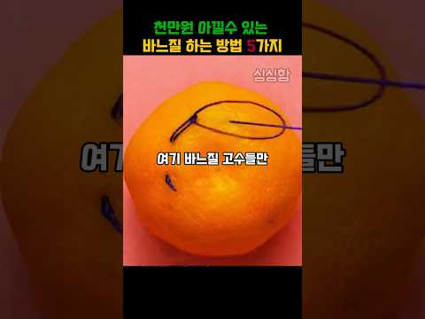천만원 아낄 수 있는 바느질 방법 5가지