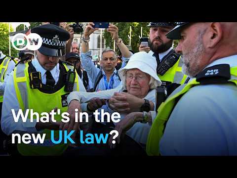 YouTube video thumbnail: Hundreds Arrested at pro-Palestinian Rally in London Over new law