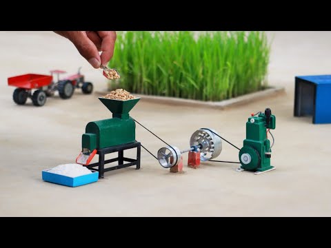 diy tractor mini flour mill machine science project #6 | @CreativeTractor | keepvilla