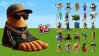 Gangster Footera vs All Brainrot Animals Bosses - Minecraft Mob Battle